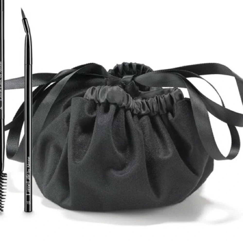 LimeLife by Alcone On the Go Black Pouch Cosmetic Bag - Set of 2